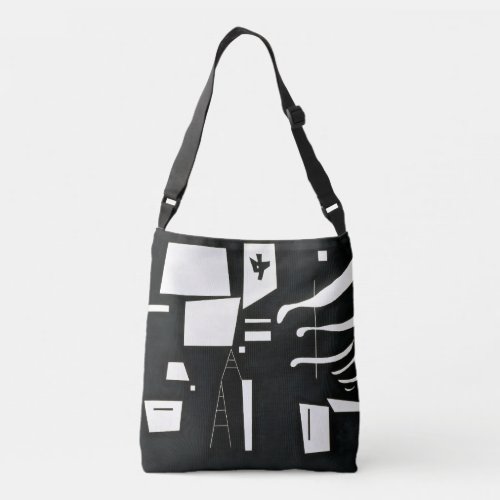 White _ Soft and Hard  Kandinsky  Crossbody Bag