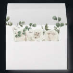 White Soft Floral & Eucalyptus 3 Envelope<br><div class="desc">Complete your wedding,  graduation,  or party suite with your White Soft Floral & Eucalyptus envelopes.  Add your address or order blank and get address labels to complete the look.</div>