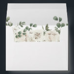 White Soft Floral & Eucalyptus 3 Envelope<br><div class="desc">Complete your wedding,  graduation,  or party suite with your White Soft Floral & Eucalyptus envelopes.  Add your address or order blank and get address labels to complete the look.</div>