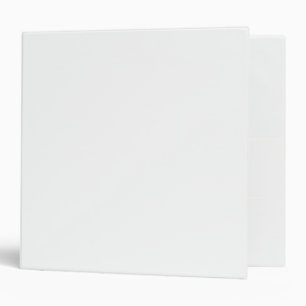 White Solid Color Minimalist 3 Ring Binder