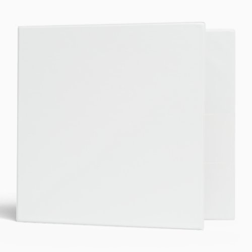 White Solid Color Minimalist 3 Ring Binder