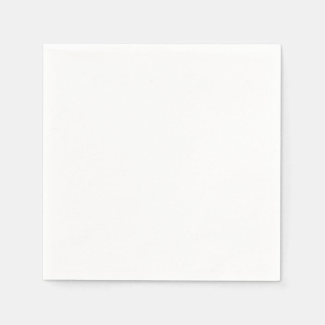 White Solid Color Paper Napkins (Front)
