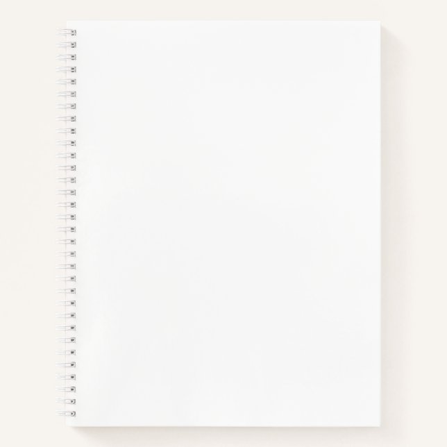White Solid Color Spiral Notebook (Front)