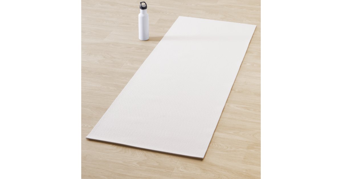 White Solid Color Yoga Mat, Zazzle