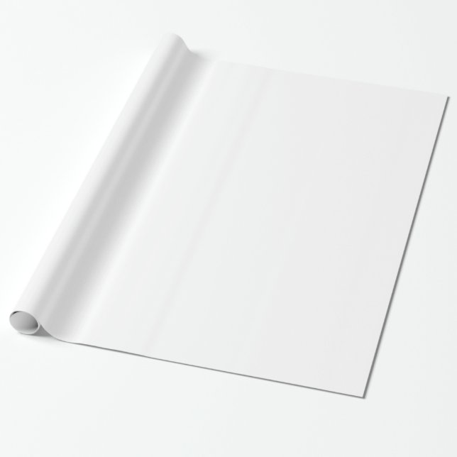 White Solid Wrapping Paper (Unrolled)