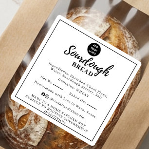 White Sourdough Ingredient Cottage Law Sticker