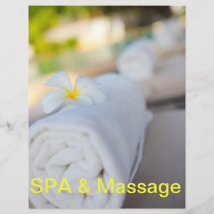 White SPA towel Flyer