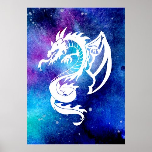 White Space Dragon  Poster