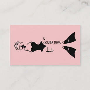 White Space Scuba Diva Business Card