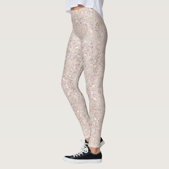 White Sparkle Glitter Pattern Leggings | Zazzle.com
