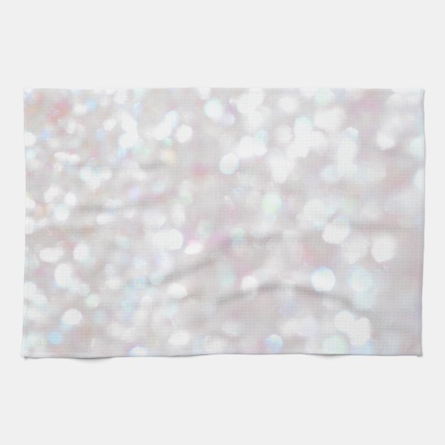 White Sparkle Kitchen Towels (Horizontal)