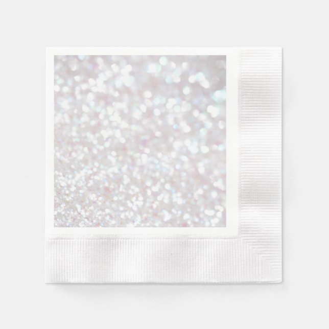 White Sparkle Paper Napkin (Front)