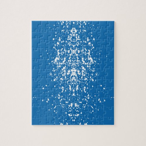 White Sparkles And Blue Background Jigsaw Puzzle