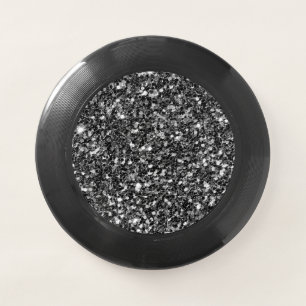 White Sparks And Black Glitter Wham-O Frisbee