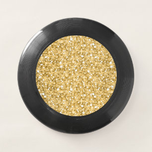 White Sparks And Gold Glitter Wham-O Frisbee