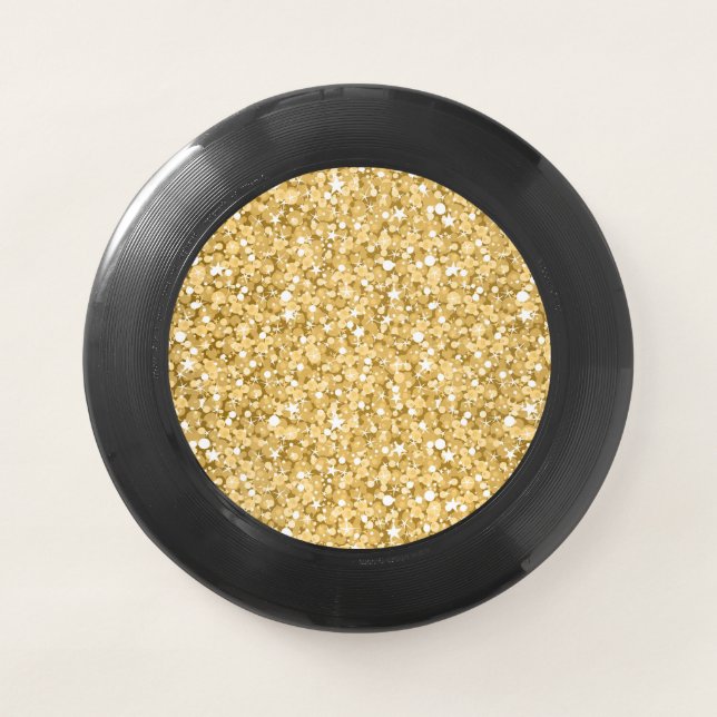 White Sparks And Gold Glitter Wham-O Frisbee (Front)
