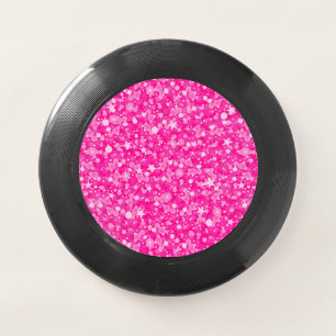 White Sparks And Hot Pink Glitter Wham-O Frisbee