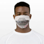 White Speaker Strobe Face Mask (Worn)