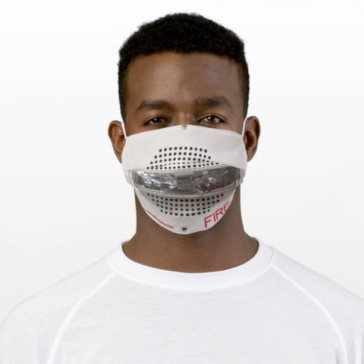 White Speaker Strobe Face Mask (Worn)