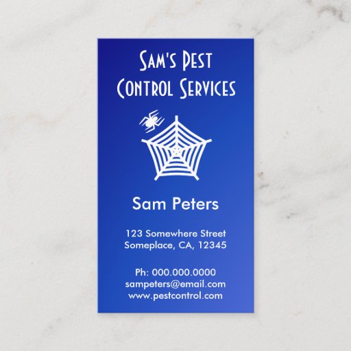 Customizable Pest Control Business Card