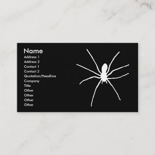 White Spider Business Cards