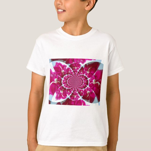 White Spider on a Beautiful Red Rose T-Shirt (Front)