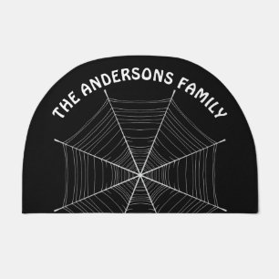 White Spiderweb Halloween House Doormat