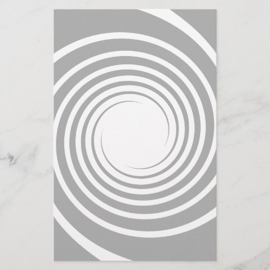 White spiral on light gray. (Front)