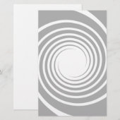 White spiral on light gray. (Front/Back)