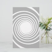White spiral on light gray. (Standing Front)