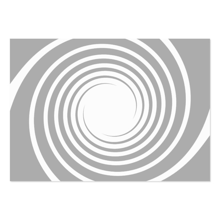 White spiral on light gray. business cards