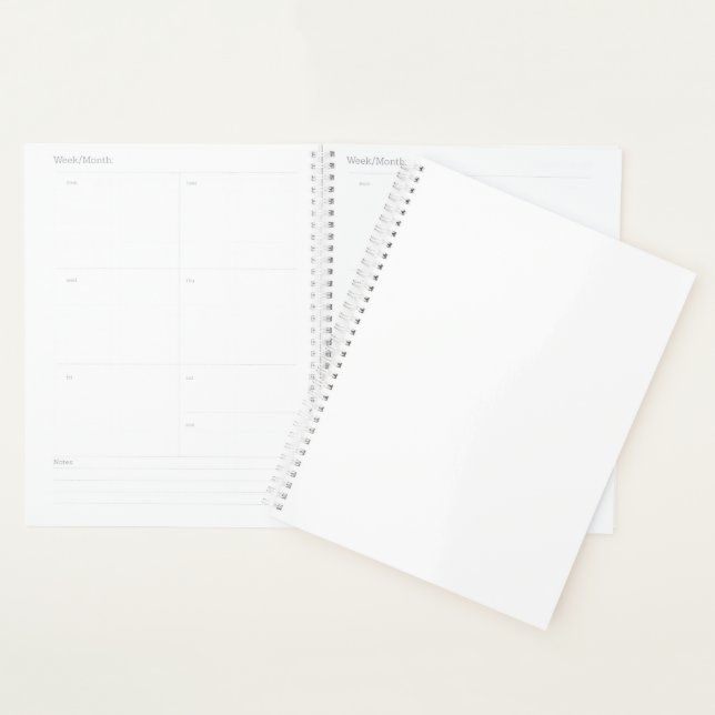 White Spiral Planner (Display)