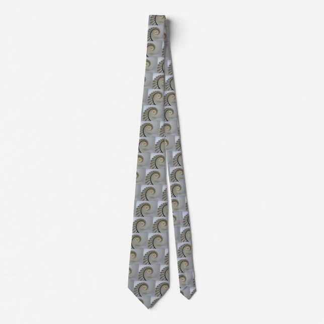 White Spiral Staircase Tie (Front)
