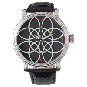 White Spirals on Black Watch