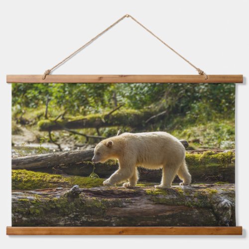 White Spirit Bear Hunts Hanging Tapestry