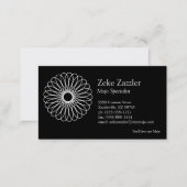 White Spirograph Business Card (Front/Back)