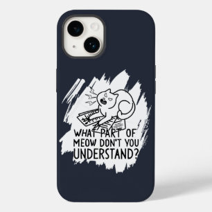 White Splash Funny Cat Quote Case-Mate iPhone 14 Case