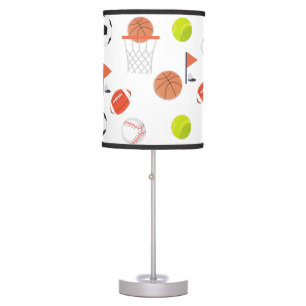 White Sports Balls Theme Collection Table Lamp