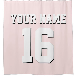White Sports Jersey Team Jersey Shower Curtain
