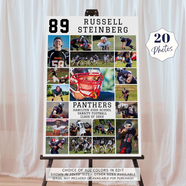 White Sports Senior Night Graduation 20 Photos  Foam Board (Creator Uploaded)