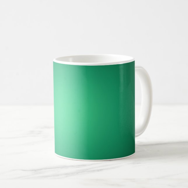 White spotlight on green coffee mug (Front Right)