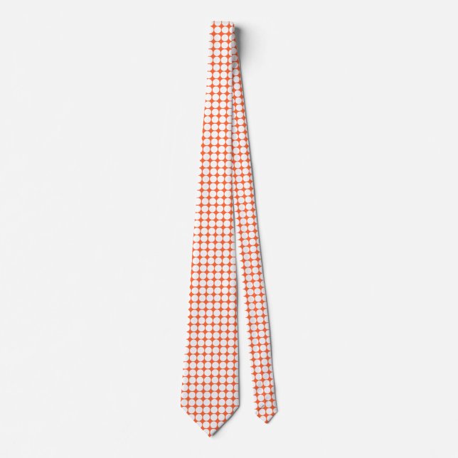 White Spots - Orange Neck Tie (Front)