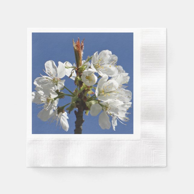 White Spring Bloom Napkins (Front)