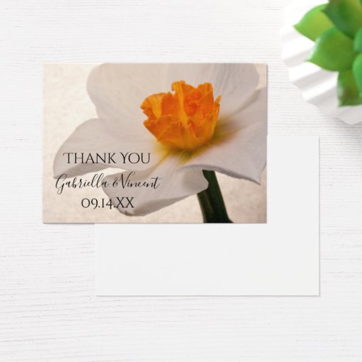 Customizable Spring Daffodils Wedding Favor Tags Business Cards