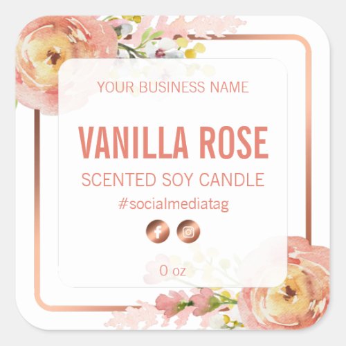 White Spring Flower Arrangements Product Labels