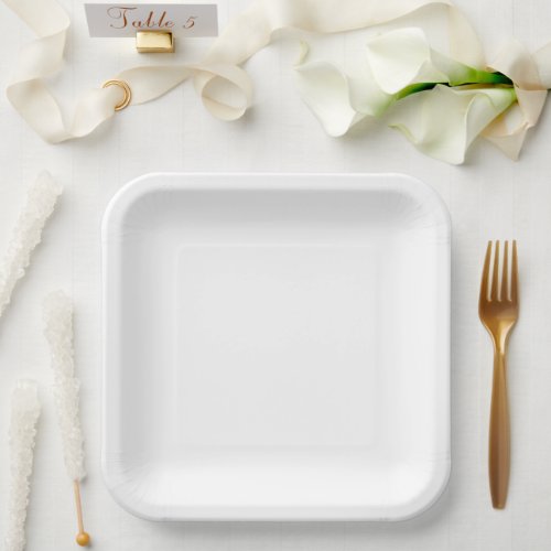 White Square Dinner Paper Plates