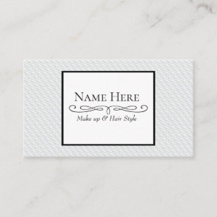 White square embossed business card