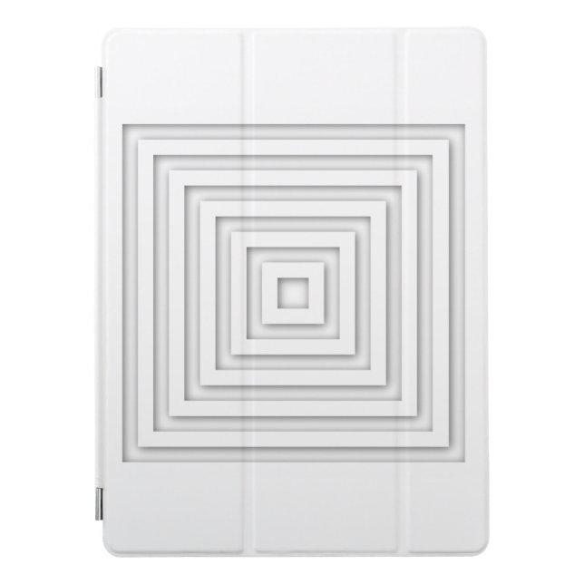 White Square Geometric iPad Pro Cover (Front)