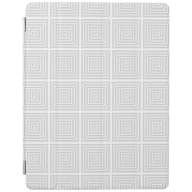 White Square Geometric iPad Smart Cover (Front)
