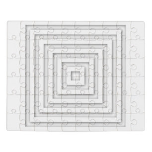 White Square Geometric Jigsaw Puzzle